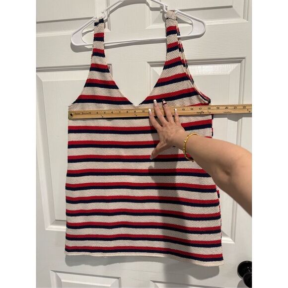 Show Me Your Mumu Patriot Red, White & Blue Striped Knit Teeny Dress Women's M - Picture 7 of 12